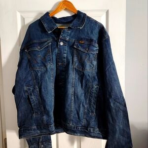 Wrangler Dark Blue Denim Jacket with AUBURN UNIVERSITY AU
